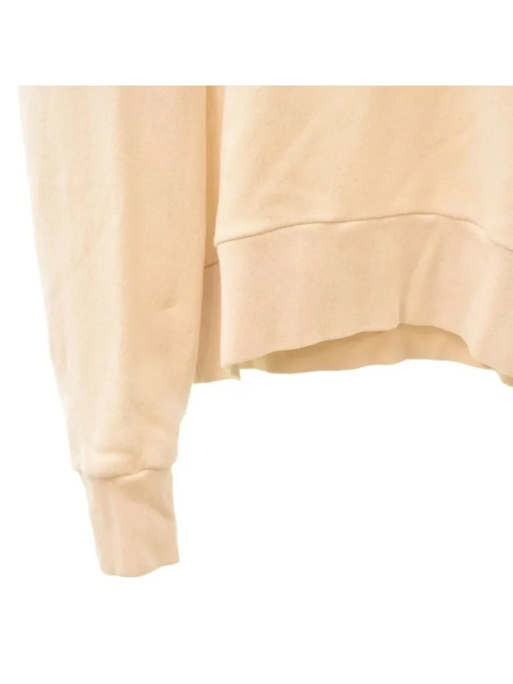 Gucci Interlocking G Front Logo Print Hoodie Ivory XS